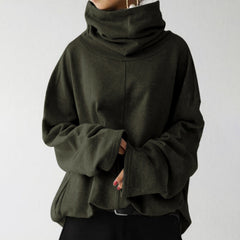 Übergroße Pullover mit Rollkragen in Grün
