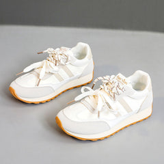 Damen Sportliche Sneakers mit atmungsaktiver Laufsohle und dämpfendem Komfort in Beige
