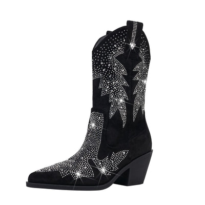Damen Cowboystiefel Mit Mittlerer Wadenhöhe | Stilvoll