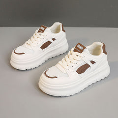 Damen modische Chunky Sneakers mit atmungsaktiver Mesh-Oberfläche und robustem Profil in Beige