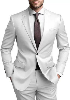 Herren Hochzeitsgast Anzug | Blazer und Hosen in White