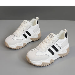 Damen Sportliche Sneaker mit hochdämpfendem Profil und atmungsaktivem Obermaterial in Dunkelbraun
