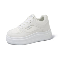 Damen Bequeme Plateau Sneakers mit hervorragender Dämpfung und atmungsaktivem Obermaterial in Weiß