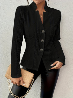 Sibylle™ Selbstbewusster Stil Blazer in Schwarz