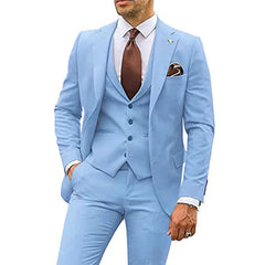 Herrenanzug Slim Fit für Hochzeitsgäste | 3-teilig in Hellblau