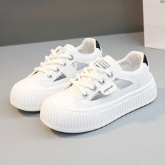 Damen Sportliche Sneaker mit atmungsaktiver Mesh-Oberfläche und flexiblem Design in Beige