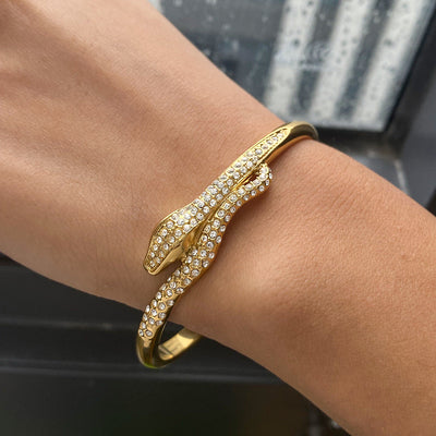 Armgard - Goldene Schlangen-Cuffs