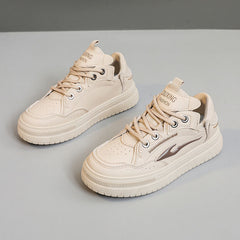 Damen modische Sneakers mit atmungsaktiver Mesh-Oberfläche und dämpfender Sohle in Khaki