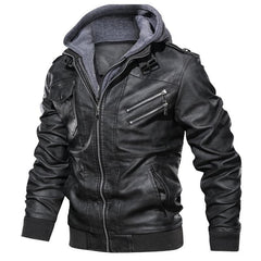 Die Connor Lederjacke in Grau