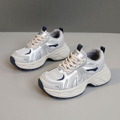 Damen Sportliche trendy Sneakers mit atmungsaktivem Design in Blaugrau