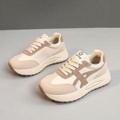 Damen Sneakers mit rutschfester Sohle und erhöhtem Dämpfungssystem in Khaki