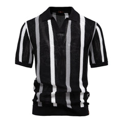 Leon | Stilvolles Polo im Capri Look in Schwarz