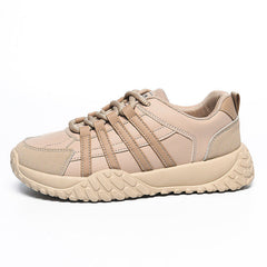 Damen sportliche Freizeitsneaker mit stabiler Sohle und atmungsaktivem Obermaterial in Khaki