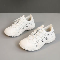 Damen Sportliche Sneakers mit innovativem Außendesign und atmungsaktiver Technologie in Beige