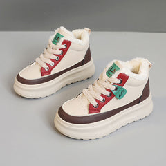 Damen High-Top Sneakers mit kuscheligem Innenfutter und rutschfester Sohle in Rot