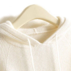 Celeste Cashmere Cloud Hoodie in White