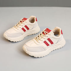 Damen Sportliche Chunky Sneakers mit atmungsaktiver Oberfläche und erstklassiger Dämpfung in Rot
