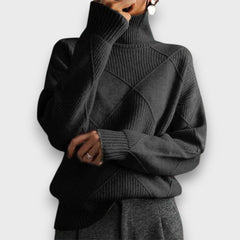 Dareen – Rollkragenpullover in Schwarz