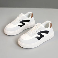 Damen modische Sneakers mit rutschfester Laufsohle und atmungsaktivem Obermaterial in Schwarz