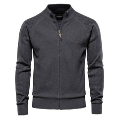 Logan™ | Offene Kragen-Strickjacke in Dunkelgrau