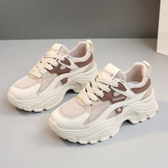 Damen Komfortable und moderne Chunky Sneakers in Khaki