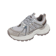 Damen Sportliche Lauf Sneakers mit atmungsaktivem Obermaterial und dämpfender Sohle in Braun