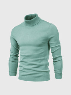 Rollkragen Pullover Herren Baumwolle | Elegant & Bequem in Grün