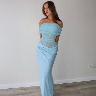 Bella | Langes Kleid aus Spitze Asymmetrisch