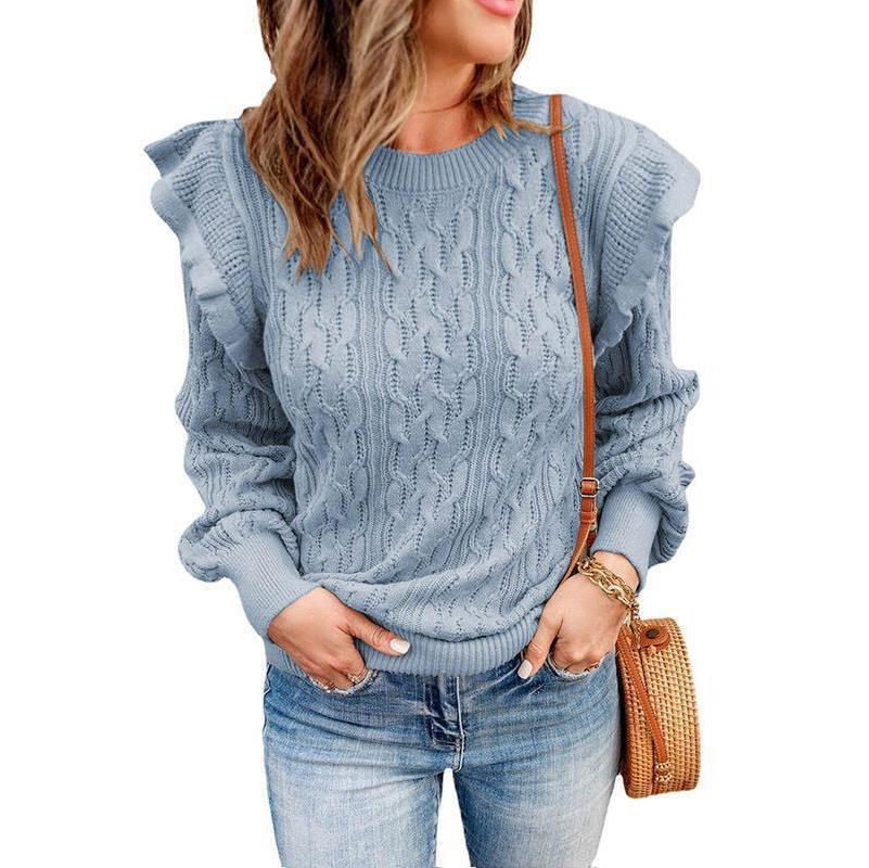 DAME LOCKERER LANGÄRMELIGER PULLOVER | BEQUEM UND STILVOLL