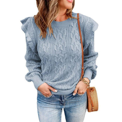DAME LOCKERER LANGÄRMELIGER PULLOVER | BEQUEM UND STILVOLL
