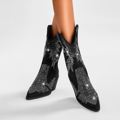 Damen Cowboystiefel Mit Mittlerer Wadenhöhe | Stilvoll