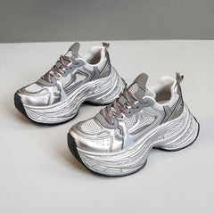 Damen Chunky Sneakers mit innovativem Design und komfortabler Dämpfung in Dunkelgrau