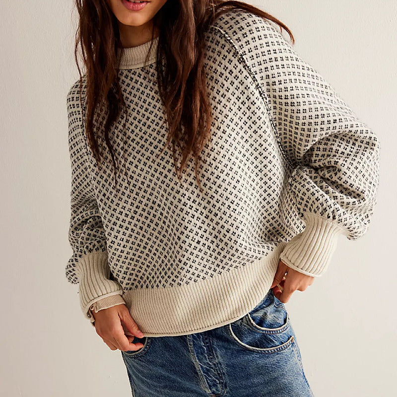 Damen LANGARM RUNDHALS PULLOVER | KOMFORTABEL, STILVOLL, VIELSEITIG