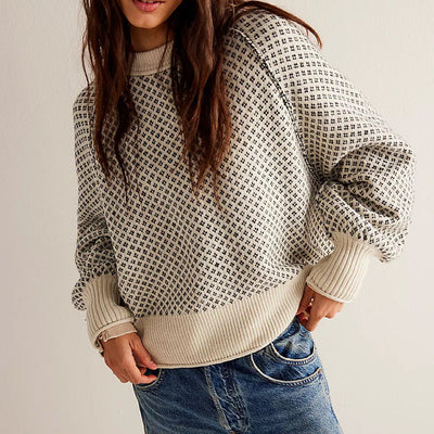 Damen LANGARM RUNDHALS PULLOVER | KOMFORTABEL, STILVOLL, VIELSEITIG