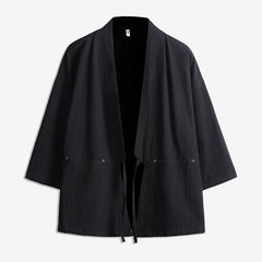 Romy | Leichte Kimono Wickeljacke in Schwarz