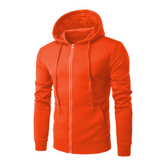 Damen Kapuzensweatjacke mit hochwertigem Fleece-Innenfutter und bequemem Schnitt in Orange