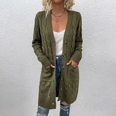 DamenMODE CARDIGAN PULLOVER | MODERNER STIL, KOMFORTABEL, VIELSEITIG in Oliv