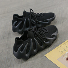 Damen Sportliche Sneakers mit innovativem Design und dämpfender Sohle in Schwarz