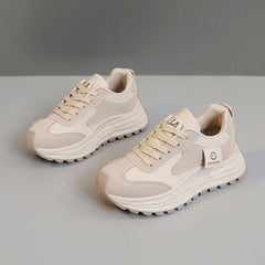 Damen Sportliche Lauf Sneakers mit modernem Design und flexibler Dämpfung in Khaki