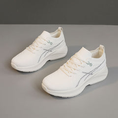 Damen Sportliche Freizeitsneaker mit atmungsaktivem Obermaterial und dämpfender Laufsohle in Grau