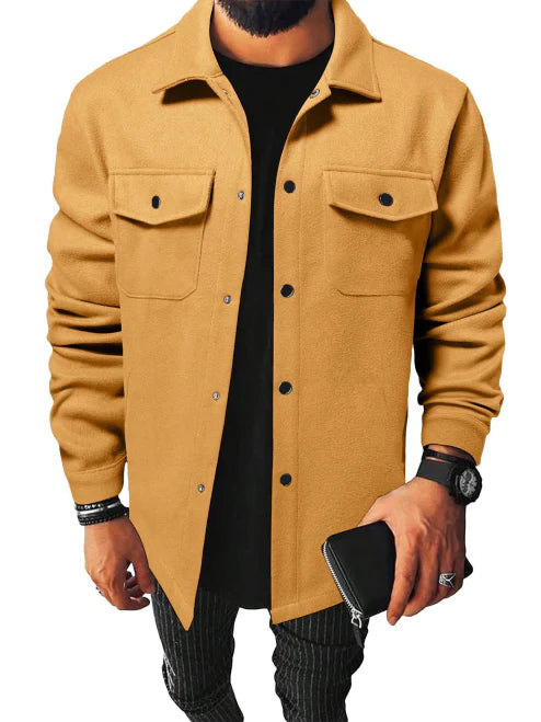 Geknöpfte Jacke mit Kragen für Männer