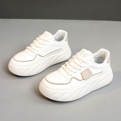 Damen Chunky Sneakers mit atmungsaktivem Obermaterial und komfortabler Dämpfung in Beige