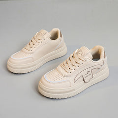 Damen Sneakers mit dämpfender Laufsohle und sportlichem Design in Khaki