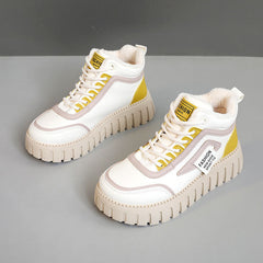 Damen High-Top Sneaker mit dämpfender Sohle und atmungsaktivem Design in Gelb
