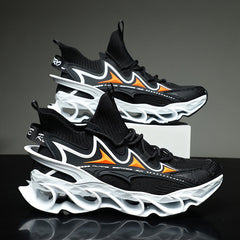 Damen Sportschuhe mit dynamischem Dämpfungssystem in Schwarz Weiß