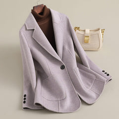 Rennly Wool Blazer Jacket in Lavender