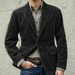 Winterjacke Herren Set Blazer Weste | Vielseitig in Schwarz