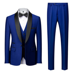 Herren Klassisch Hochzeitsgast Anzug | Slim Fit in Königsblau / 3 Pcs Satz