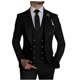 Stilvoller Hochzeitsgastanzug für Herren | Slim Fit in Schwarz