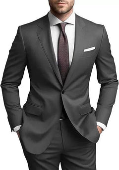 Herren Hochzeitsgast Anzug | Blazer und Hosen in Dark Gray
